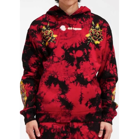 Rebel Saint by Affliction Men's Hoodie Reaper Heavyweight Premium Quality Hood - Picture 2 of 12